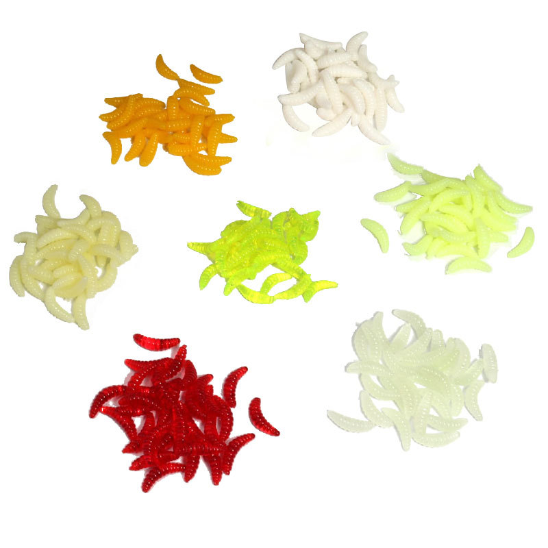 Factory wholesale simulation bulk bread worm Luya soft bait maggot worm fake bait Luya bait horse mouth carp carp bait