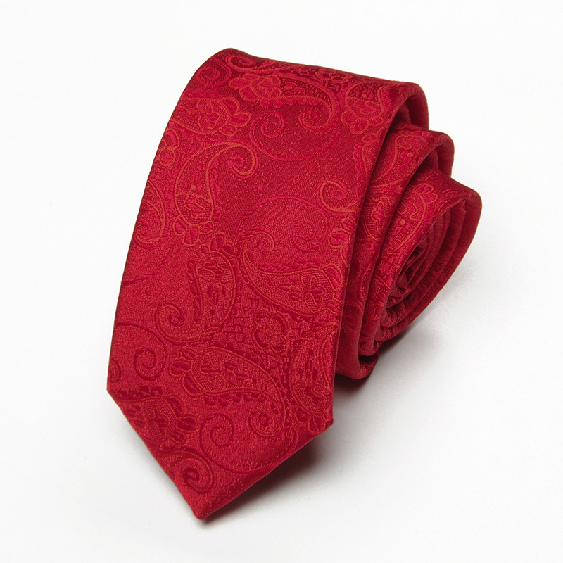 Korean tie men's formal business casual wedding narrow tie 6cm paisley cashew pattern factory wholesale