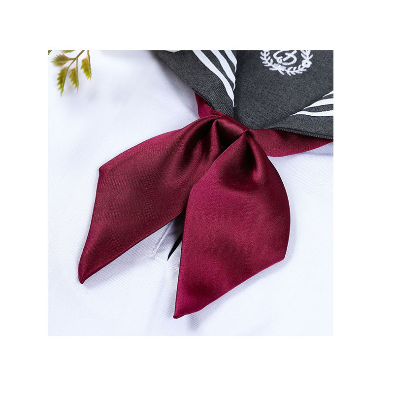 JK Japanese Student Uniform Collar Solid Color Fresh and Generous Bow Knot Ono Scissors