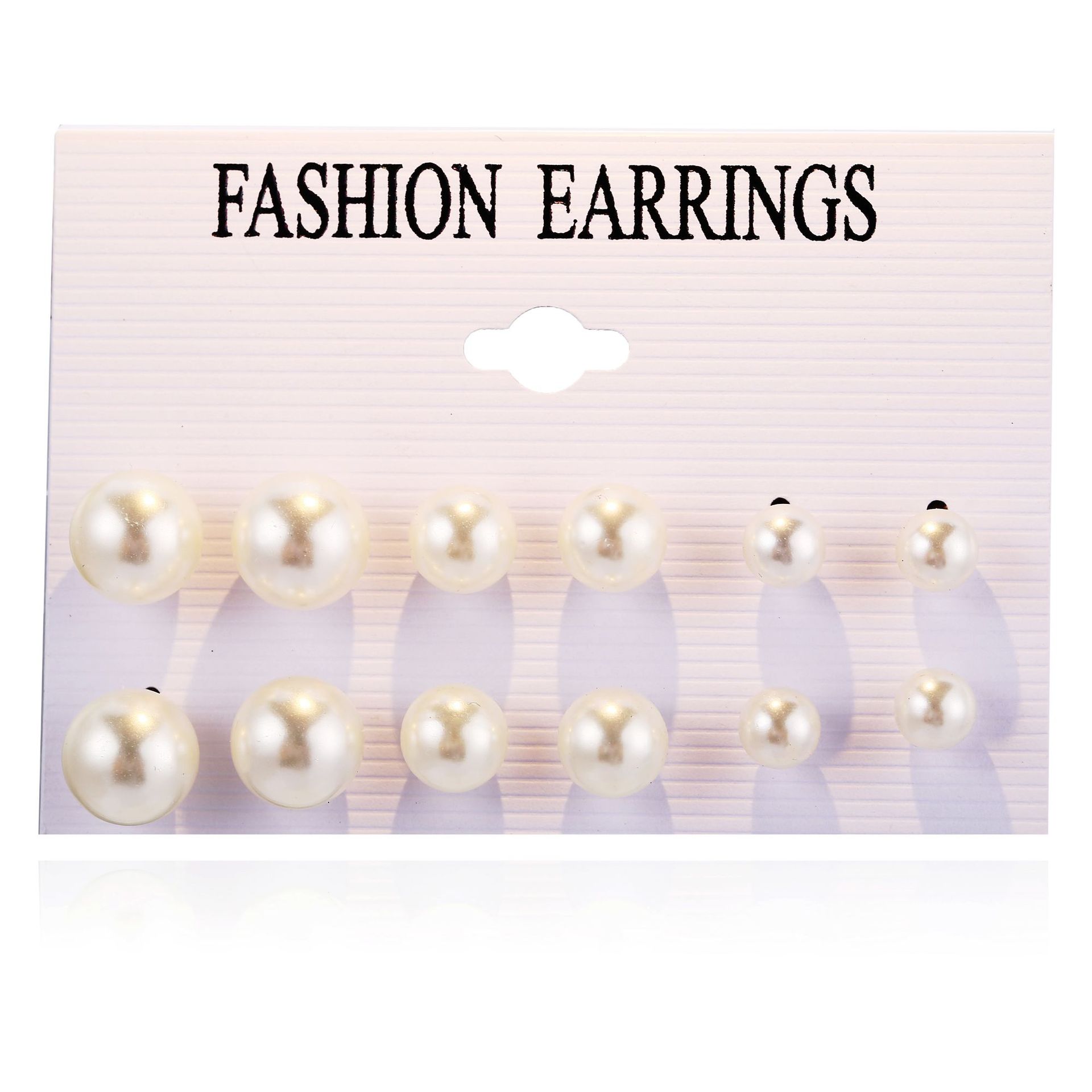 Europe and the United States cross-border new artificial Pearl Earrings Set 6 pairs of creative retro simple Baroque style earrings for women