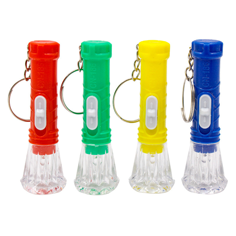 Transparent mini toy small flashlight electronic luminous portable flashlight children prizes made small gifts wholesale