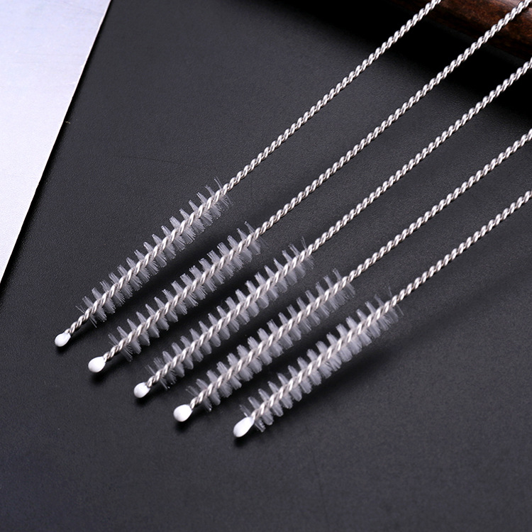 304 stainless steel bottle dropper brush test tube kettle brush water Cup Brush children's bottle cleaning brush spiral fur