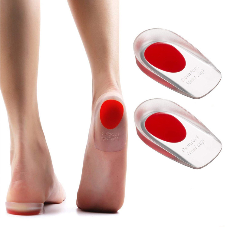 Heel pad silicone U-shaped heel pad transparent heel pad sports shock-absorbing heel pad invisible half size insole