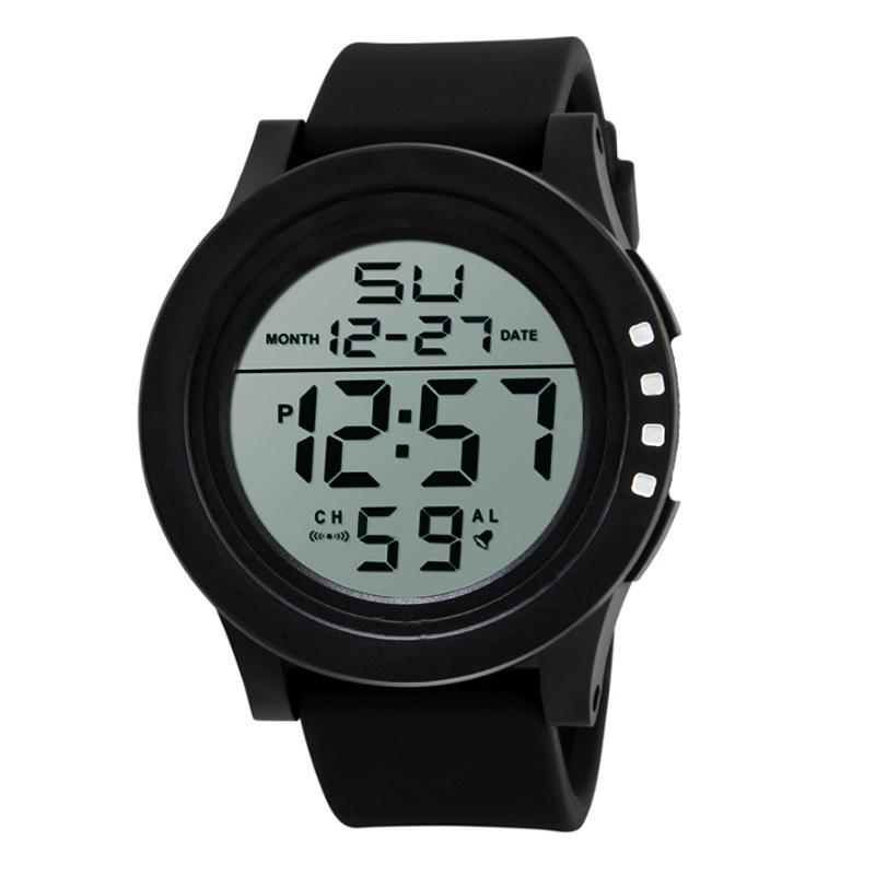 Classic Business Multifunctional Outdoor Sports Waterproof Cold Light Men's Electronic Watch Fashion Dual-Display Night Light Electronic Watch