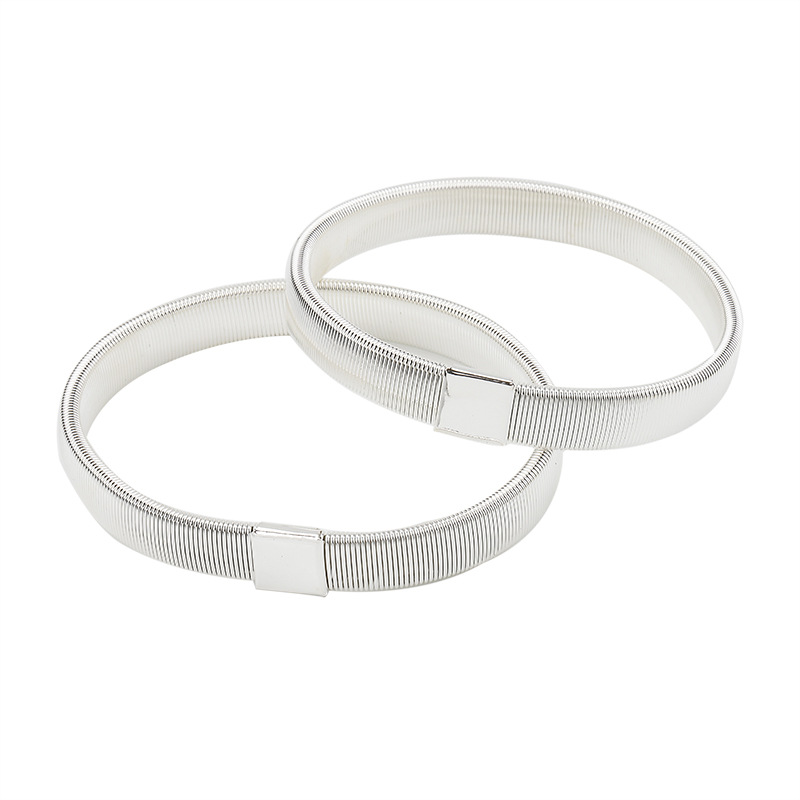 Ka Tong New Spring Men's Arm Ring Metal Elastic Bracelet Bracelet Bartender Casino Sleeve Solid Non-slip Cuff