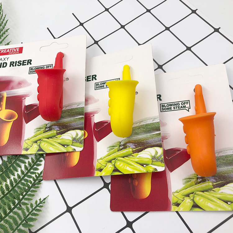 Creative kitchen utensils horn saxophone shape silicone pot cover to raise the anti-overflow device spot factory direct sales