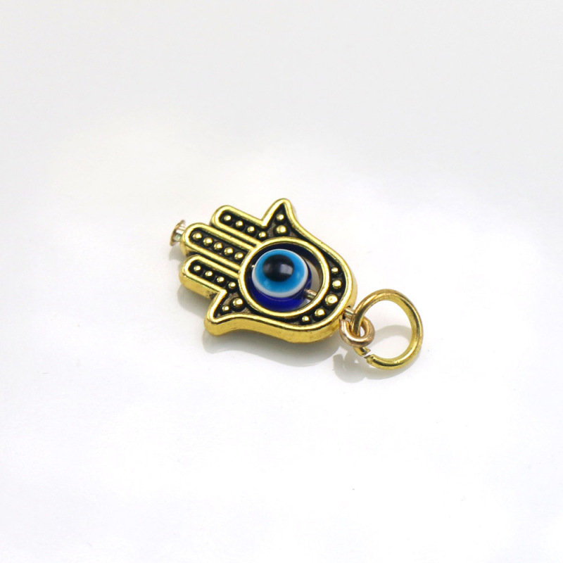 Diyアクセサリーの合金の小さいペンダントのファティマの手のトルコの青い目の悪魔の目のメーカーは直接販売します。|undefined