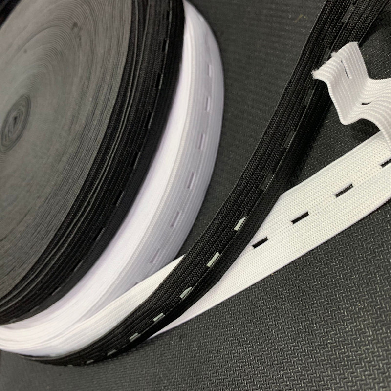 Adjustable elastic rope elastic band buttonhole pregnant women's pants fetal heart monitoring strap special black and white