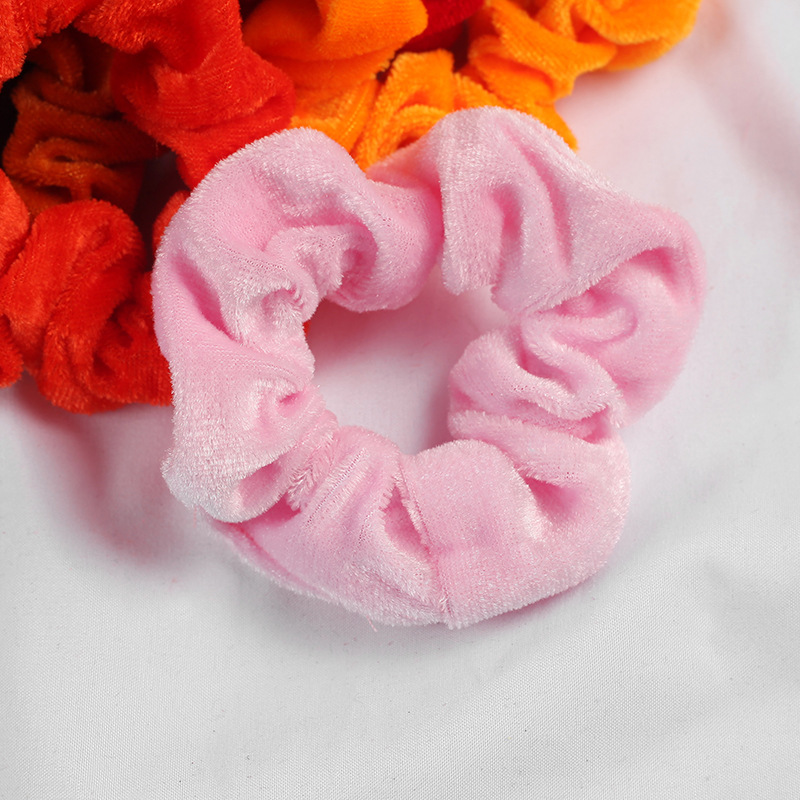 Factory direct supply gold velvet cloth hair ring cross-border Amazon scrunchies velvet large intestine zipper hair ring