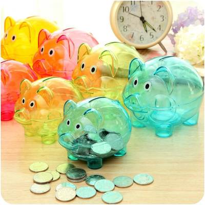 Creative color piggy piggy bank birthday gift piggy bank candy color children's piggy bank cartoon desktop can be