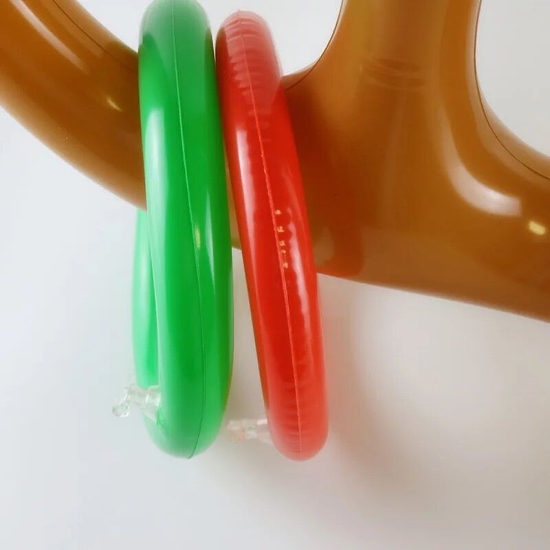 [Hot Sale Christmas Party Throwing Ring Inflatable Antlers Deer Head Ring Game Inflatable Christmas Hat