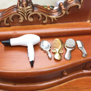 1:12 dollhouse dollhouse mini model accessories OB11 dressing tools 5-piece hair dryer comb