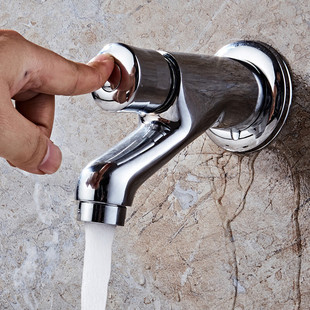 Bathroom bathtub wall embedded faucet delay valve Press hand-pressed single cold basin button basin washbasin