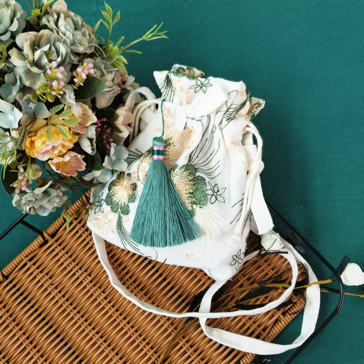 New Mori style small bag ancient style hanfu bag Chinese style fairy embroidered messenger bag shoulder bag with ancient costume cloth purse