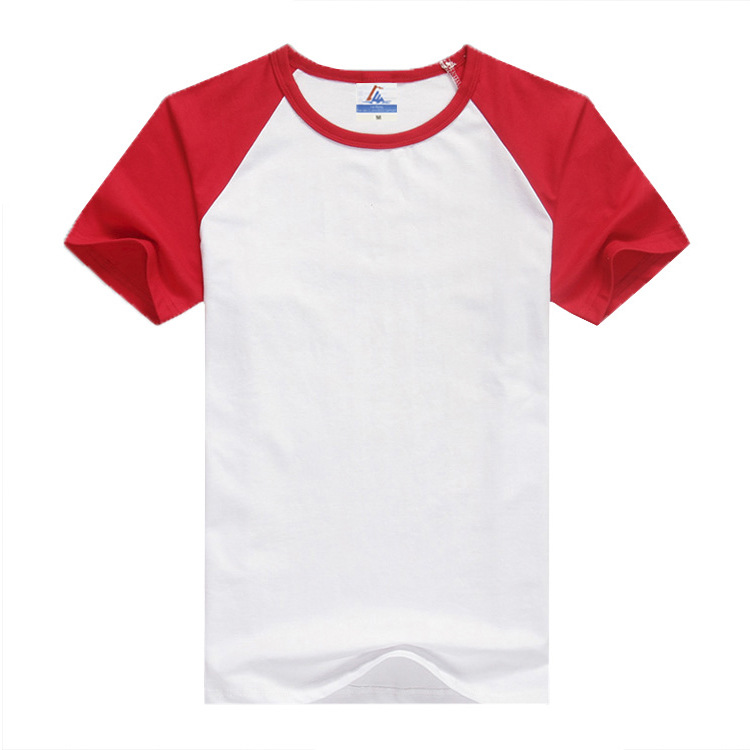 T-shirt 2023 spring and summer men's round neck short sleeve Raglan solid color blank shirt combed cotton factory wholesale a generation of hair