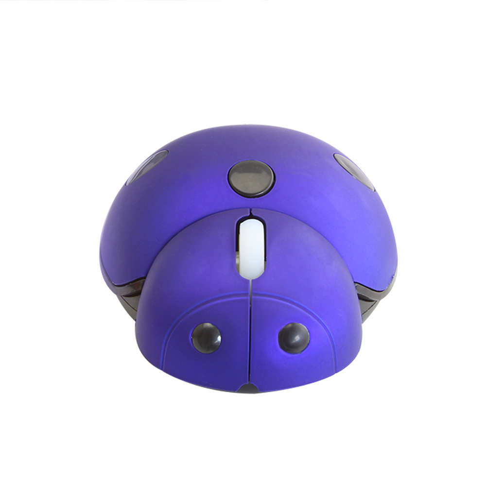 Cross-border explosions mini ladybug 2.4g wireless creative personality mouse support a generation of hair