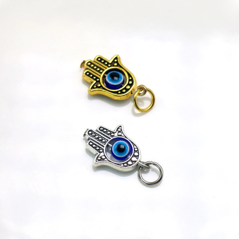 Diyアクセサリーの合金の小さいペンダントのファティマの手のトルコの青い目の悪魔の目のメーカーは直接販売します。|undefined