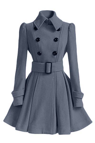 2019 New European and American Coat Women's Style Slim Fit Mid-length Women's Woolen Coat Belt Woolen Coat Women