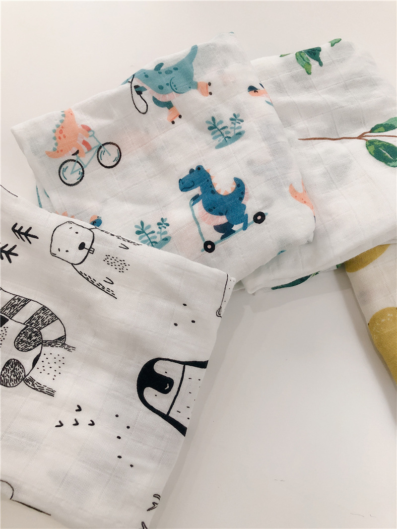 New baby 60*60 bamboo cotton gauze bath towel windproof sunscreen gauze swaddling towel multifunctional cotton saliva towel