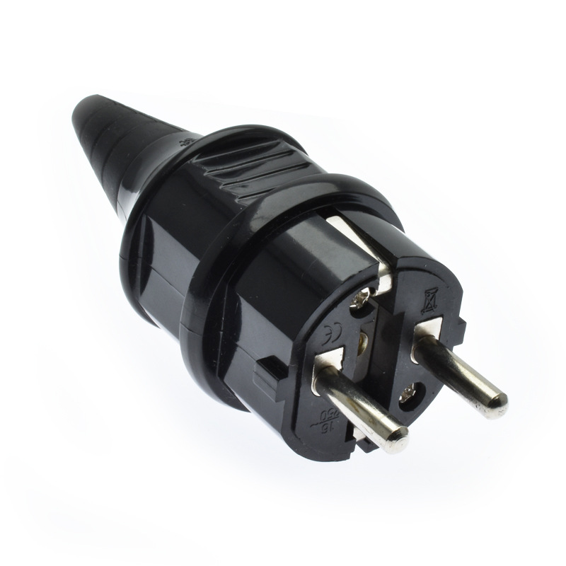 European German standard detachable wiring plug with ground wire German French South Korea Russian standard 16A 250V wiring