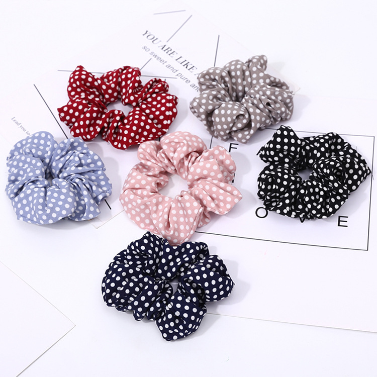 Bowel hair band ribbon ponytail hair band striped polka dot fabric hair band elastic hair band hair accessories hair band