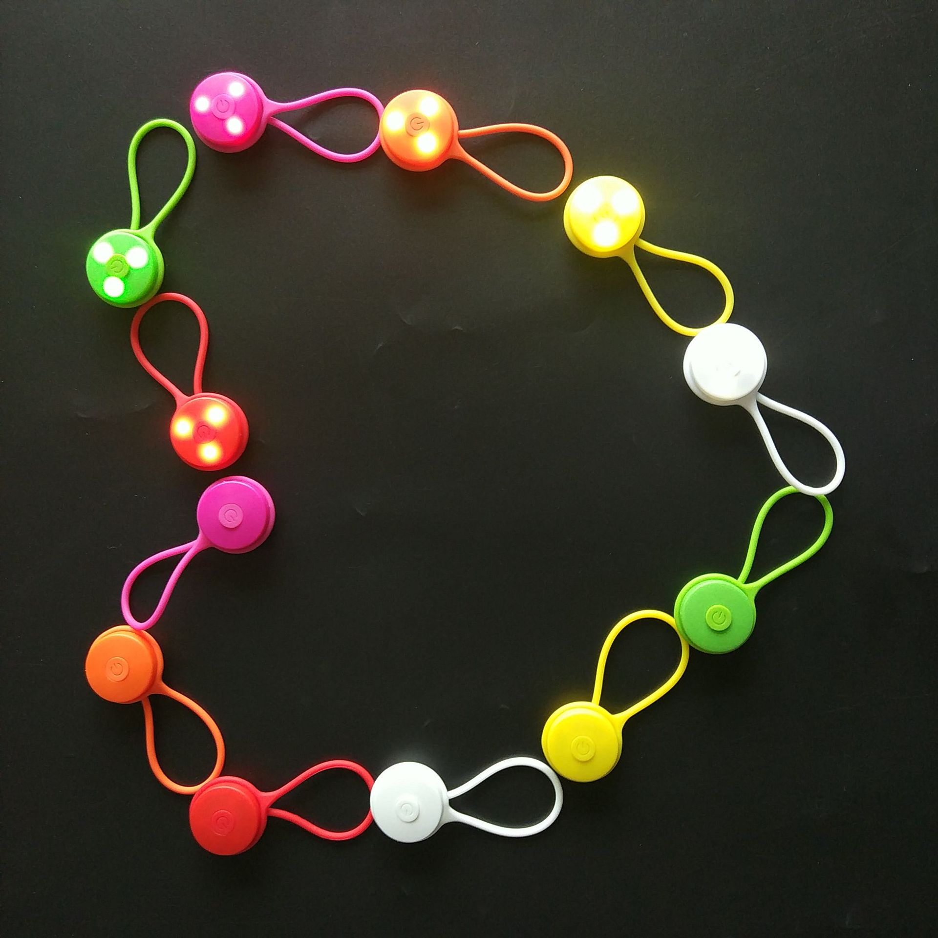 led Luminous Outdoor Sports Props Luminous Arm Belt Backpack Light Running Light Zipper Light Warning Props