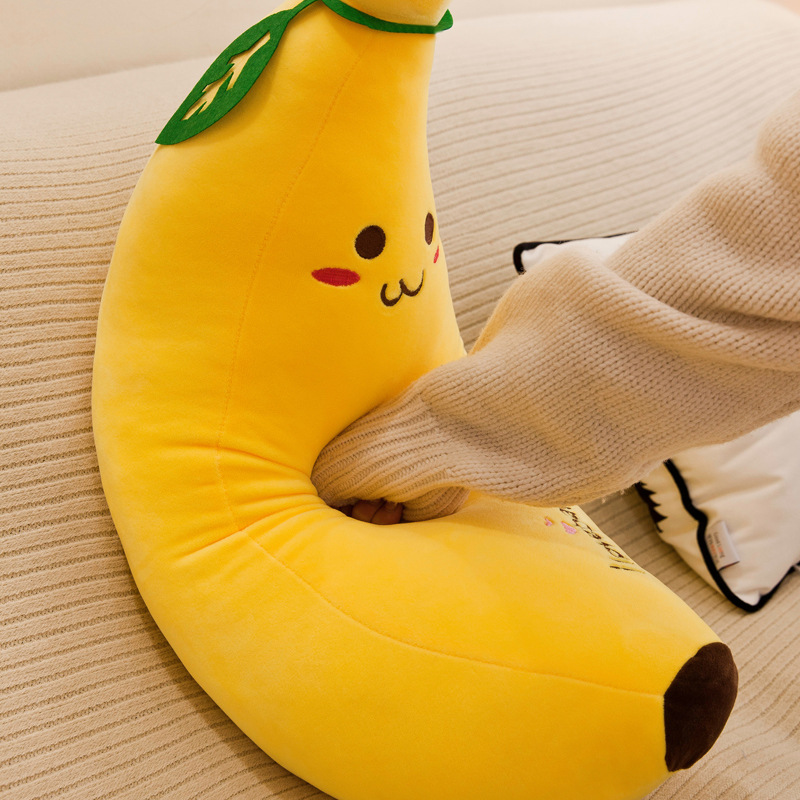 Wholesale soft banana plush toy pillow down cotton doll simulation fruit pillow cushion wholesale