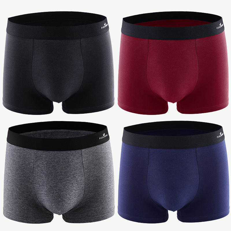 Fuguiniao genuine goods 3/4 cotton men's underwear men's boxer youth pants breathable boys shorts men's shorts