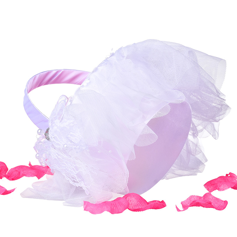 Western-style wedding hand-woven bride flower basket European and American wedding supplies flower children spread flowers white portable flower basket wholesale