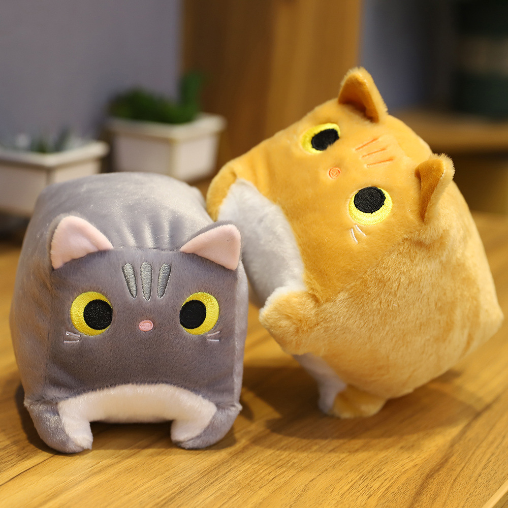 Wholesale cross-border explosives animal Square Cat doll plush toy cat 8 inch grab rag doll kitten doll