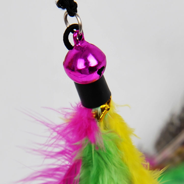 Cat ticker feather pet toy Bell cat ticker Pearl bird cat toy factory outlet