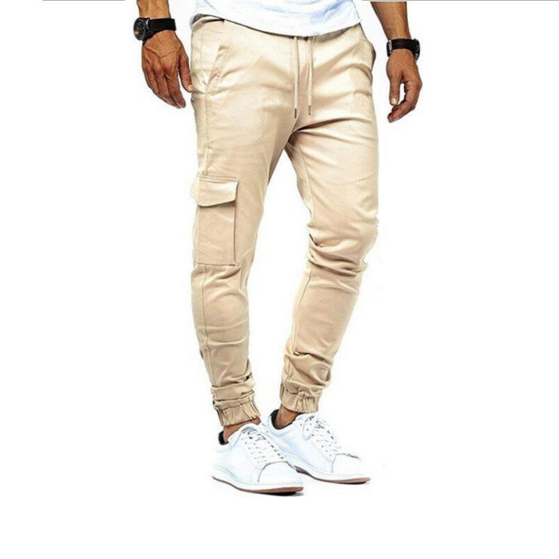 2023 new ebay solid color pants men's sports pants fashion multi-color slim pants spot