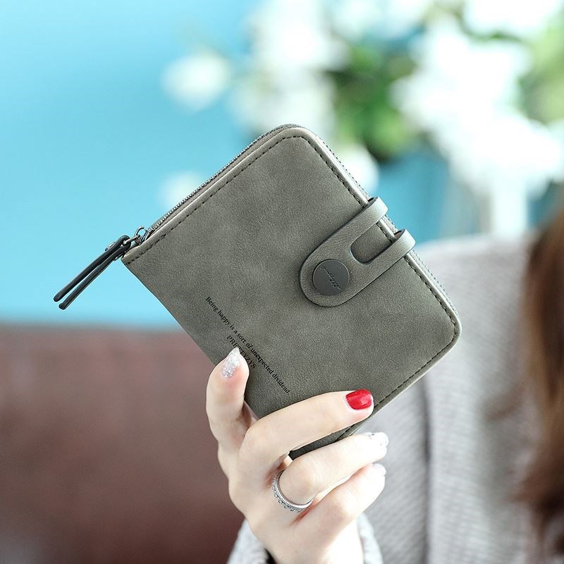2023 Vintage Multi-card Women's Wallet Short Japanese and Korean-style Multi-function Two-fold Small Fresh-style Student Coin Wallet