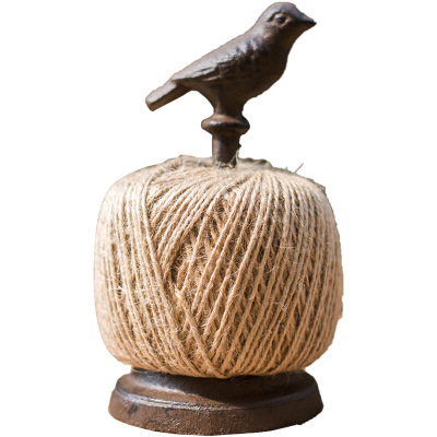 Cast Iron Hemp Rope Rack Cat Bird Sewing Machine Decoration Ornaments Vintage Grocery Garden Courtyard Balcony Cast Iron Spuddle