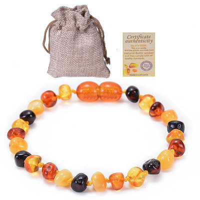 European and American hot sale Baltic natural amber bracelet baby bracelet 14-15cm