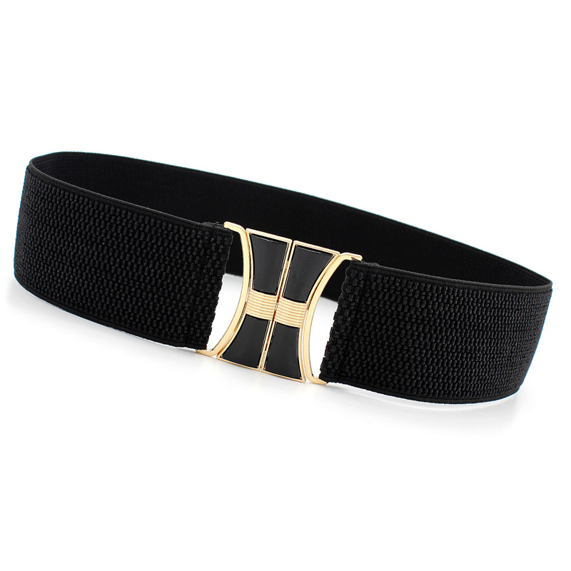 Decorative Bow All-match Waist Seal with Skirt Women's Leaf Buckle Elastic Belt Slim-fit Stretch Six Styles