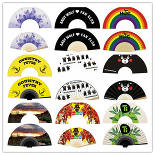 Manufacturers set 21CM small fan women's flower bone paper fan advertising paper fan order double-sided paper fan