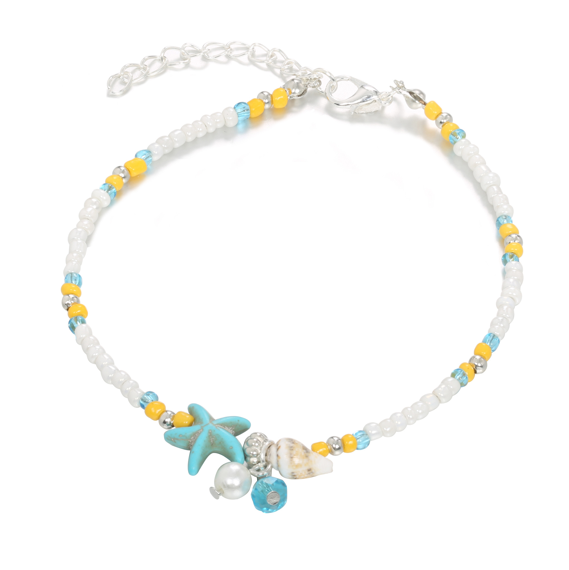 Cross-border jewelry conch sea star beads anklet women's European and American foot fashion trend jewelry new wholesale