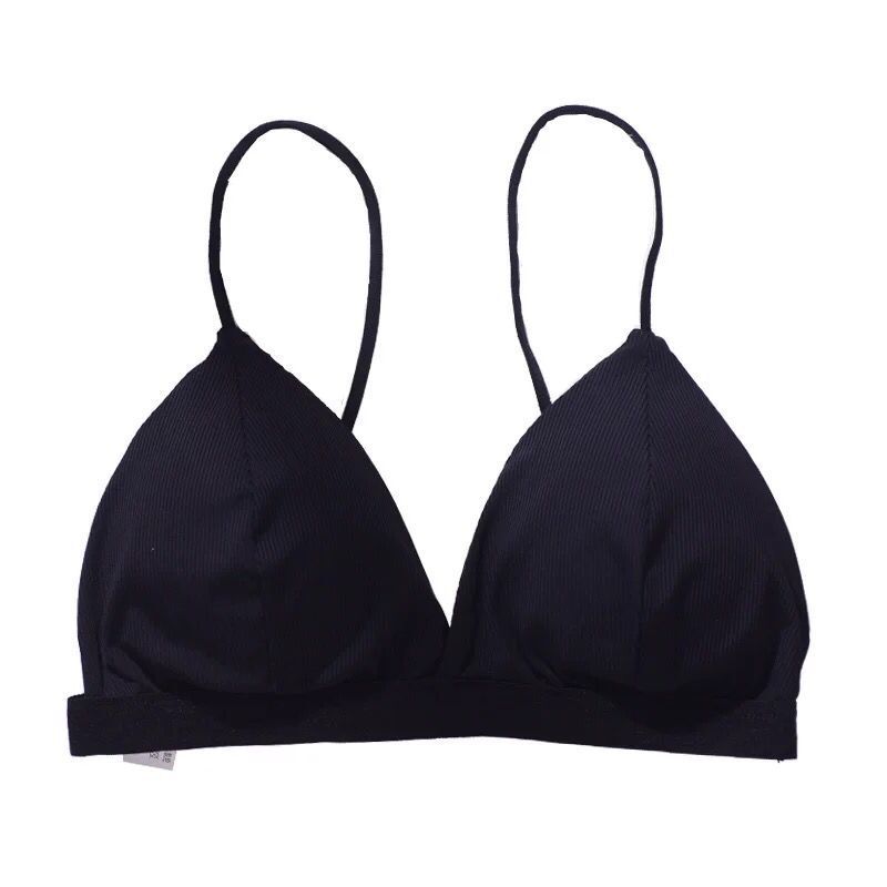 Summer Beautiful Back Wrapped Chest French Triangle Cup Underwear Women's Ice Silk Threaded Vest Thin Sling Tube Top Bikini Underwear