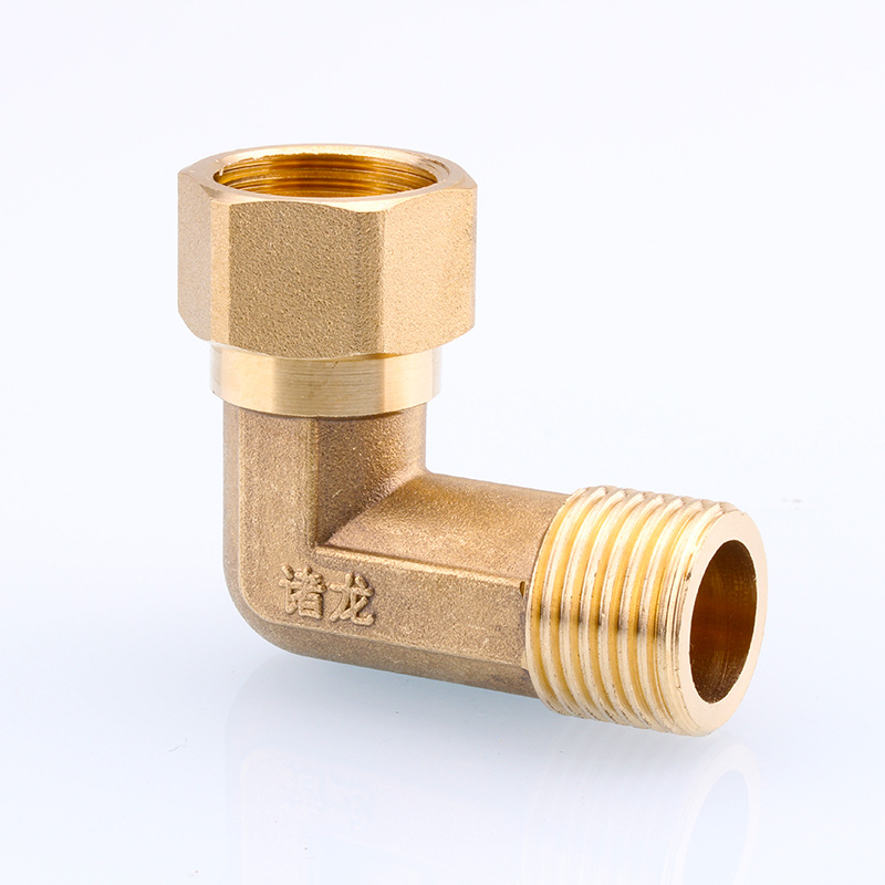 All copper thickened Union tee joint water pipe gas pipe 4 points copper joint fittings inner wire outer wire Union tee