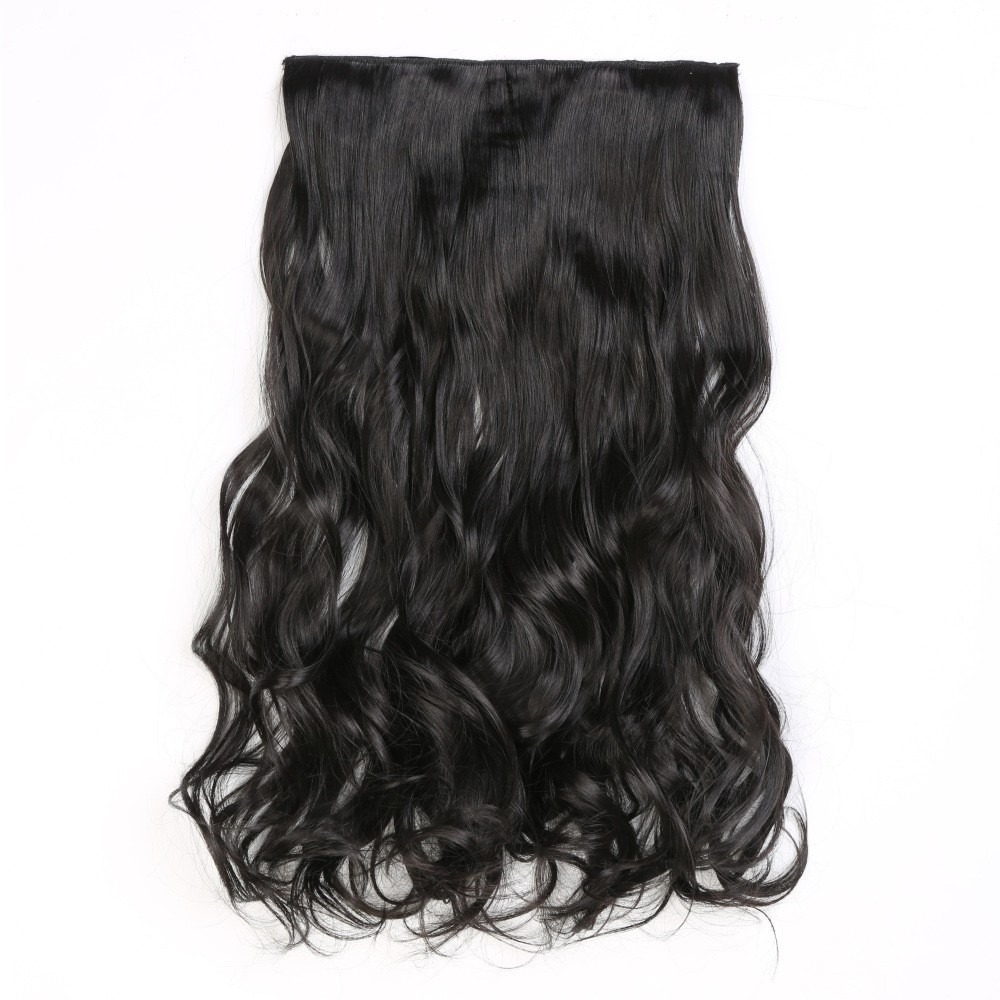 European and American wig piece realistic and natural seamless wig hair extension piece one piece long curly hair five card wig hair extension piece