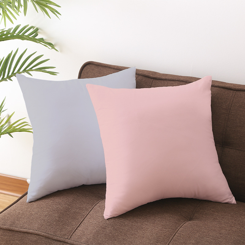 Simple solid color single-sided printed pillowcase shopee popular square sofa pillow office pillowcase wholesale