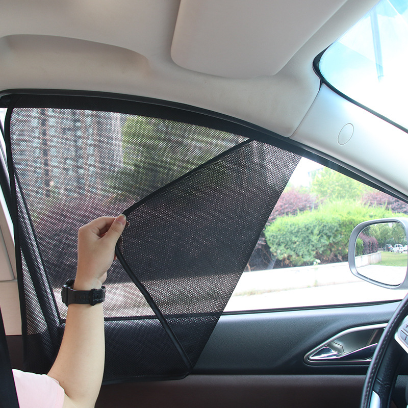 Car sunshade magnet non-automatic retractable car sunscreen insulation board front windshield side curtain shading mesh