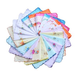 Women's Handkerchief Cotton Small Handkerchief Amazon Supply Cotton Children's Kindergarten Classic Old Handkerchief