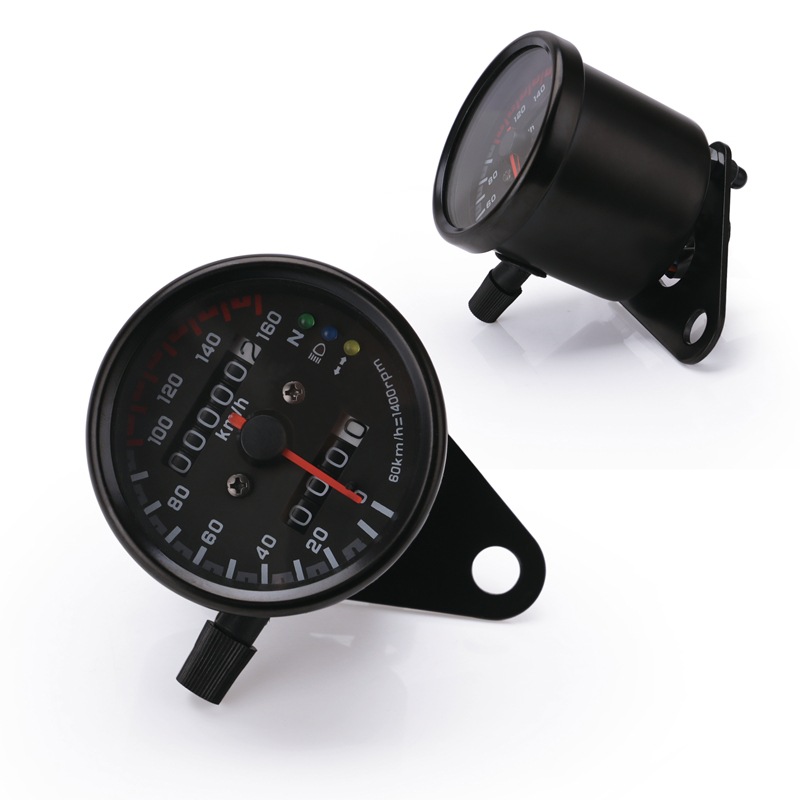 Cross-border hot sale motorcycle speed odometer universal modified speed meter 12VLED indicator code meter