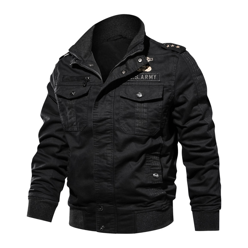 2022 Cross-border AliExpress Amazon ebaywish Spring and Autumn Jacket Men's Coat Cotton Military Large Size Men's Wear