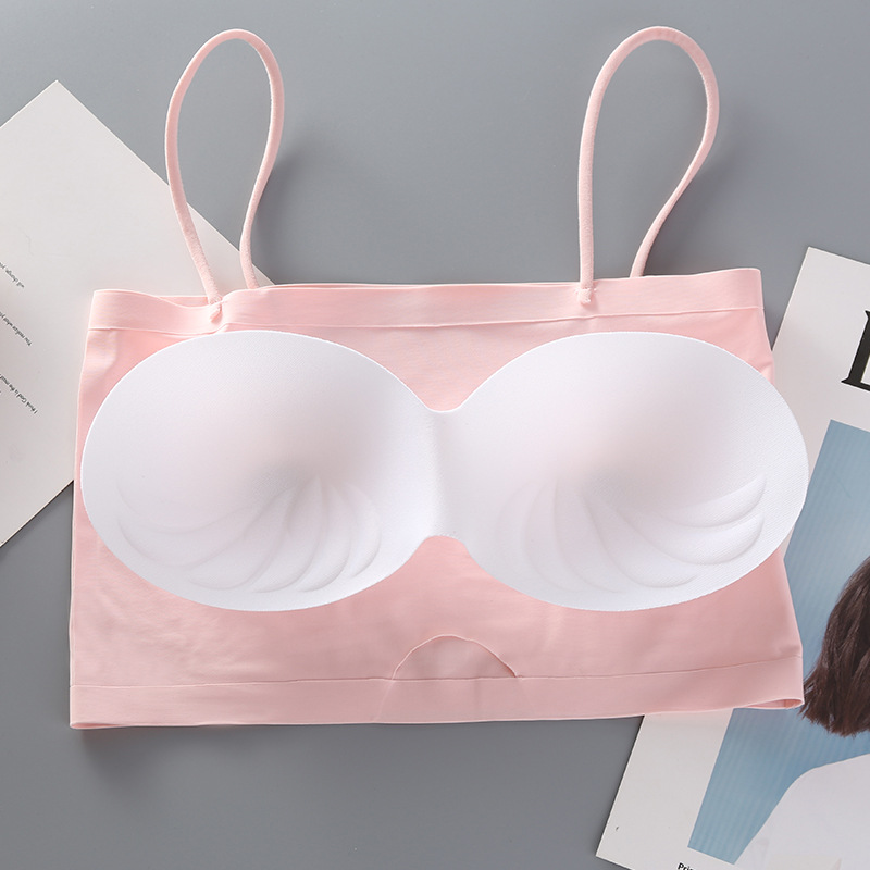 Seamless Ice Silk Chest Wrap-up Bra for Women_voghion.com