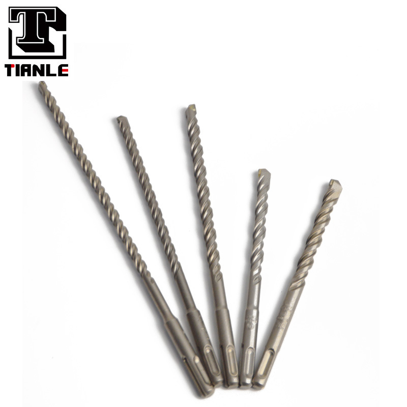 Non-standard round shank four-pit two-pit two-groove carbide electric hammer drill construction through wall concrete impact drill