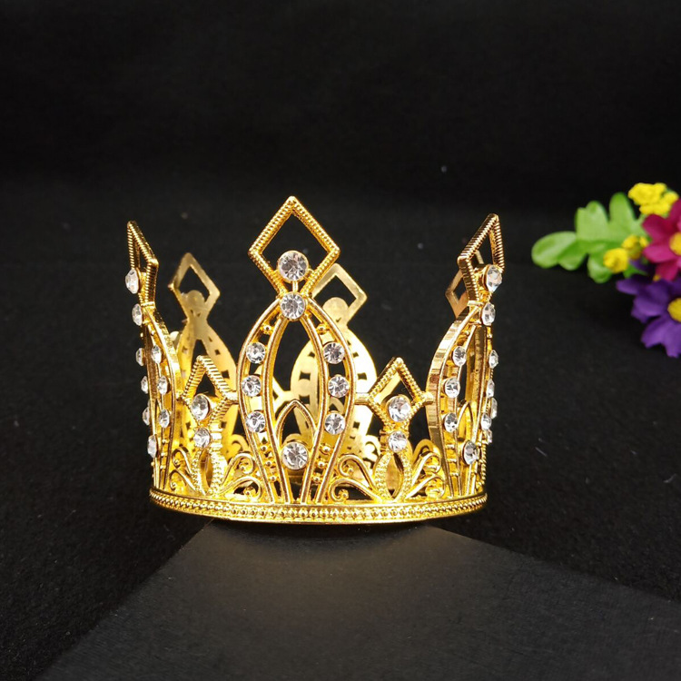Baking Decoration Crown Baroque Children's Crown Internet Celebrity Birthday Cake Dessert Ornaments Vintage Bridal Headdress
