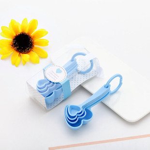 Creative heart-shaped measuring spoon 4-piece kitchen tableware wedding return supplies baby Full Moon promotional gifts gifts